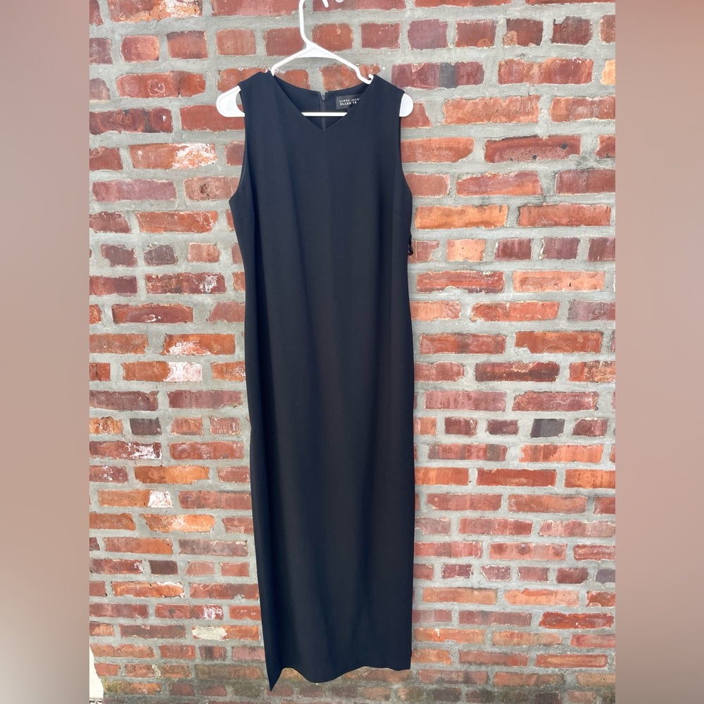 Linda Allard Ellen Tracy Black Dress cocktail sleeveless